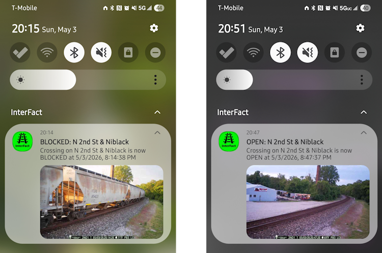 InterFact push notification mockup