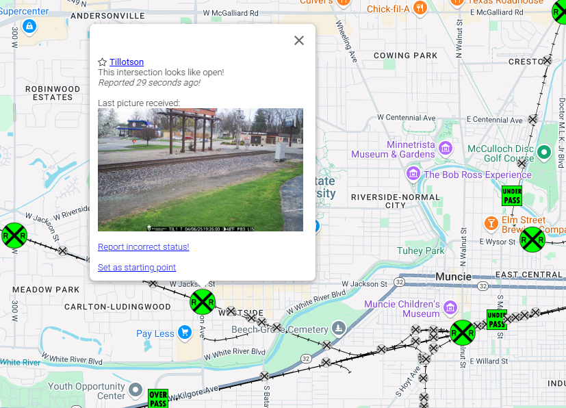 InterFact railroad crossing map