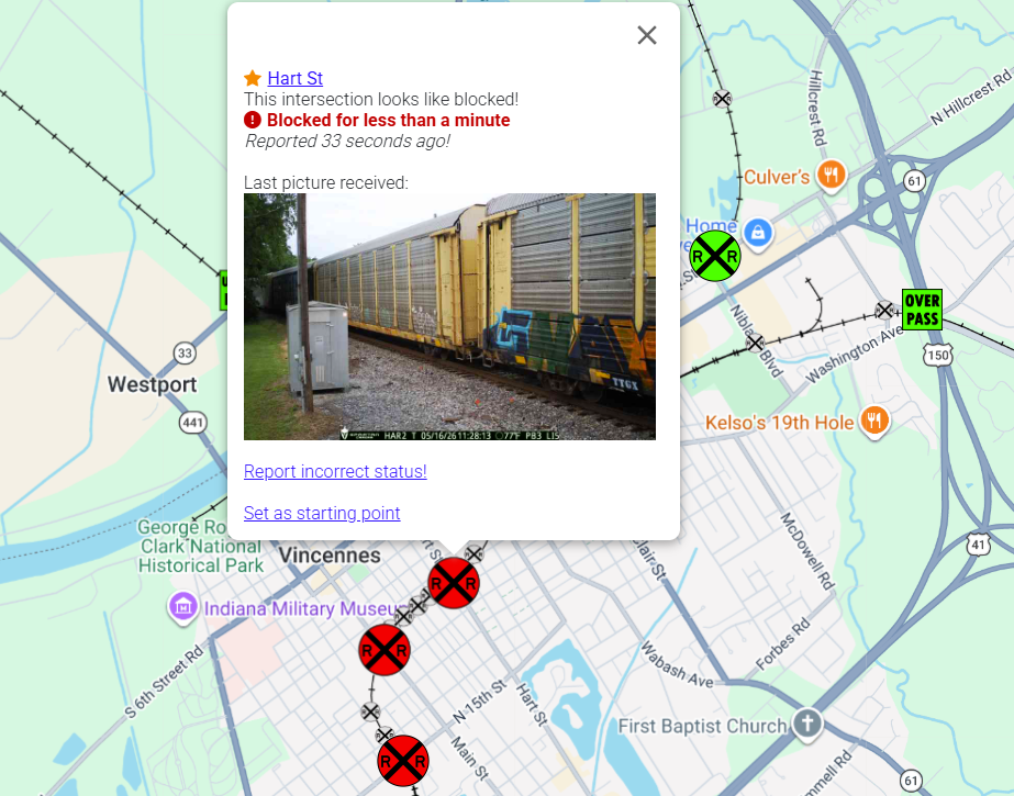 InterFact live crossing map
